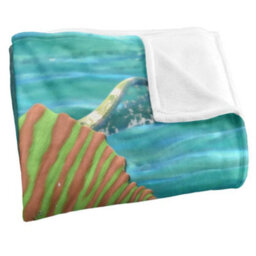 Royce Mcclure Silky Spinosaurus Dinosaur And Shark Supersoft Blanket Multicoloured (152Cm X 127Cm) - thumbnail 3