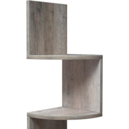Songmics Corner Shelf, 5-Tier Floating Wall Shelf With Zigzag Design, Bookshelf, Greige Lbc020M01 - thumbnail 7