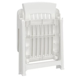 Urbn-Garden Urbn Garden 110Cm Height Outdoor Foldable Plastic Garden Chair Patio Furniture With Adjustable Back White 2Pcs - thumbnail 4