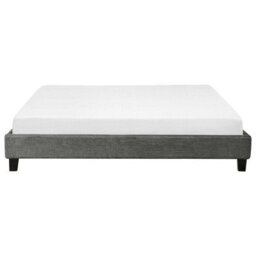 Beliani Bed Without Headboard Fabric Roanne 180 X 200 Cm (Eu Super King) Grey - thumbnail 5