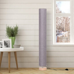 Homcom Tall Floor Lamp Lighting W/ Fabric Shade For Bedroom Living Room Grey - thumbnail 7