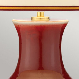 Luminosa Lighting Luminosa Oxblood Table Lamp With Round Tapered Shade, Oxblood - thumbnail 3