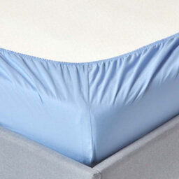 Homescapes Blue Egyptian Cotton Fitted Sheet 200 Tc, Single - thumbnail 2