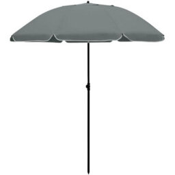 Vivo 2M Outdoor Garden Parasols Umbrella With Crank Handle Tilting Sunshade Uv 30+ - Grey - thumbnail 7