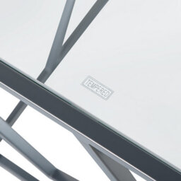 Beliani Side Table Orland Glass Silver - thumbnail 7