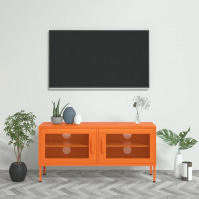 Berkfield Tv Cabinet Orange 105X35X50 Cm Steel - image 1