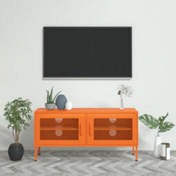 Berkfield Tv Cabinet Orange 105X35X50 Cm Steel - thumbnail 1