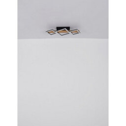 Luminosa Lighting Luminosa Dustin 4 Square Integrated Led Semi Flush Ceiling Light Matt Black 4X Led 3000K - thumbnail 6