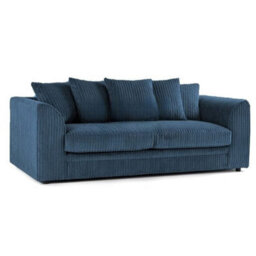Hannah Jumbo Cord 3 Seater Sofa Marine Blue - thumbnail 2