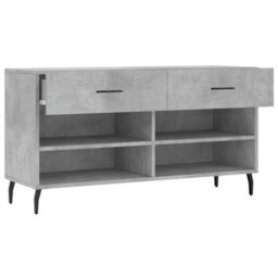 Walplus Shoe Bench Concrete Grey 102X35X55 Cm Engineered Wood - thumbnail 5