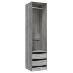 Vidaxl Wardrobe With Drawers Grey Sonoma 50X50X200 Cm Engineered Wood - thumbnail 2