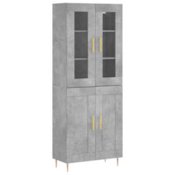 Berkfield Highboard Concrete Grey 69.5X34X180 Cm Engineered Wood - thumbnail 2