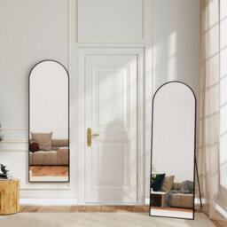 AVER-GROWTH Full Length Mirror 150X50Cm Black Aluminum Frame Large Dressing Mirror Wall Mounted Floor Standing Mirror Arch - thumbnail 2