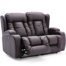 More4Homes Caesar Electric Recliner Bonded Leather 1+2+3 Seater Sofa Set (Brown) - thumbnail 5