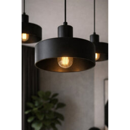 Luminosa Lighting Luminosa Velyo Cluster Pendant Ceiling Light Black 3X E27 - thumbnail 4