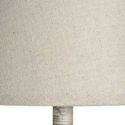 Wyld Haus Baronnies Cream Wooden Pedestal Table Lamp With Tapered Linen Shade - thumbnail 4