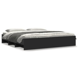 Berkfield Bed Frame Without Mattress Black 180X200 Cm Super King Engineered Wood - thumbnail 2