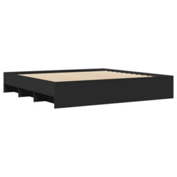 Berkfield Bed Frame Without Mattress Black 180X200 Cm Super King Engineered Wood - thumbnail 7