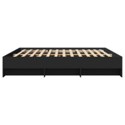 Berkfield Bed Frame Without Mattress Black 180X200 Cm Super King Engineered Wood - thumbnail 6