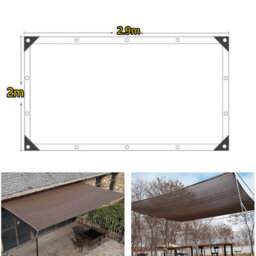 Brown 2X2.9M Rectangular Shade Sail - thumbnail 2
