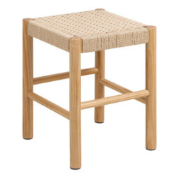 Wyld Haus Tilst Natural Woven Paper-Cord Stool With Solid Pine Legs - thumbnail 2
