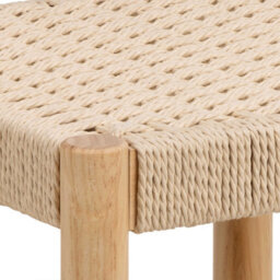 Wyld Haus Tilst Natural Woven Paper-Cord Stool With Solid Pine Legs - thumbnail 4