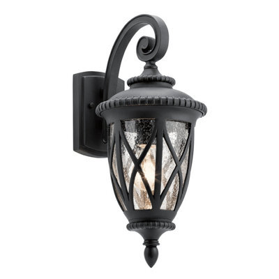 Elstead Admirals Cove Outdoor 1 Light Wall Lantern, Textured Black, Ip44, E27