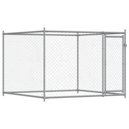 Walplus Grey Dog Cage With Doors 10X2X1.5 M Galvanised Steel Kennel - thumbnail 7