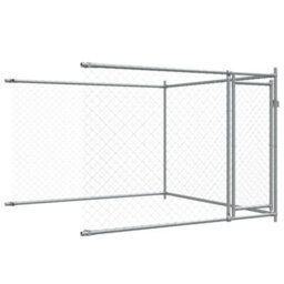 Walplus Grey Dog Cage With Doors 10X2X1.5 M Galvanised Steel Kennel - thumbnail 8