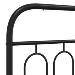 Berkfield Metal Bed Frame Without Mattress With Headboard Black 183X213Cm - thumbnail 7