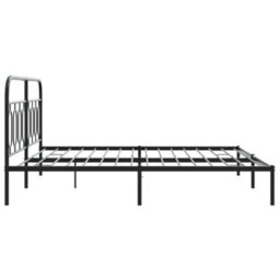 Berkfield Metal Bed Frame Without Mattress With Headboard Black 183X213Cm - thumbnail 5