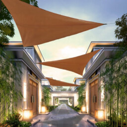 Orange 3X3X3M Triangular Shade Sail Waterproof Uv Resistant - thumbnail 3