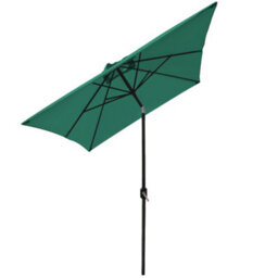 Rinse Bathrooms Outdoor Patio Garden Parasol 3X2M Sun Shade Umbrella Canopy W/crank Tilt Uv Protection Green - thumbnail 3