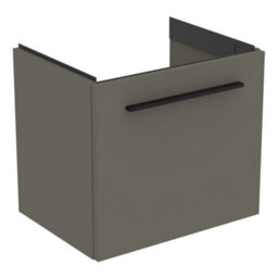 Ideal Standard I.life S Compact Matt Quartz Grey Oak Veneer Wall-Mounted Bathroom Vanity Unit (H) 440mm (W) 500mm - thumbnail 1