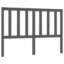 Berkfield Bed Headboard Grey 156X4X100 Cm Solid Wood Pine - thumbnail 2