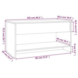 809653 Berkfield Coffee Table High Gloss White 102X50X52,5 Cm Engineered Wood - thumbnail 9