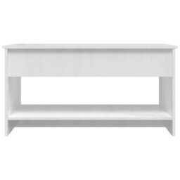 809653 Berkfield Coffee Table High Gloss White 102X50X52,5 Cm Engineered Wood - thumbnail 6
