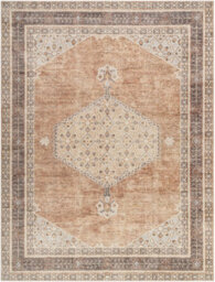 Livabliss Becki Owens Lila-Vintage Grey Brown Blue Traditional Boho Living Dining Bedroom Rug 200 X 275 Cm Easy Care, Non Shedding - thumbnail 1