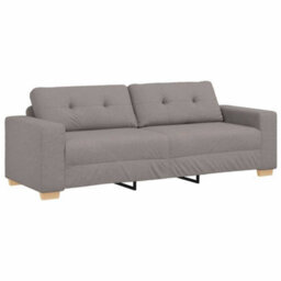 Vidaxl 3-Seater Sofa With Cushion Taupe Fabric - thumbnail 2