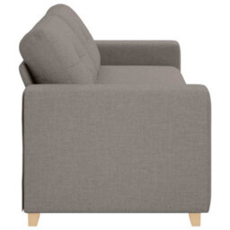Vidaxl 3-Seater Sofa With Cushion Taupe Fabric - thumbnail 5