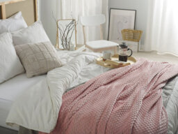 Beliani Blanket Samur 150 X 200 Cm Pink - thumbnail 2