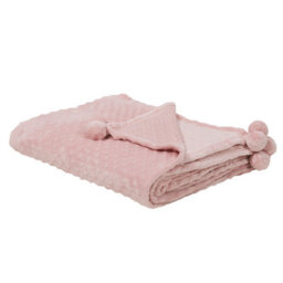 Beliani Blanket Samur 150 X 200 Cm Pink - thumbnail 1