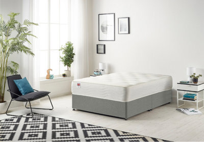 Somnior Beds Somnior Linen Silver Memory Foam Divan Bed With Mattress -Single - image 1
