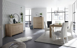 FurniComp LTD Furnicomp Roma 4 Door Oak Effect Tall Sideboard/highboard - thumbnail 5