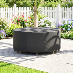 Outsunny Round Garden Furniture Cover Waterproof 214 X 70 Cm, Black - thumbnail 1