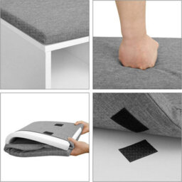 Songmics Shoe Bench, Storage Bench With Drawer And Open Compartments, Shoe Shelf, Padded Seat, For Entrance Corridor Bedroom - thumbnail 5