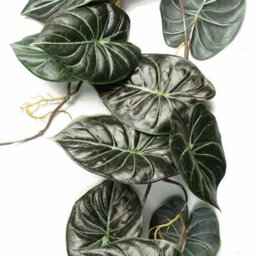 Leaf 120Cm Artificial Trailing Hanging Plant Realistic Alocasia Dragon Scale Dark - thumbnail 3