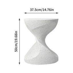 Fativo Unique Lightweight Concrete Accent Table Sofa Side Table Living Room Home Decor 50Cmh - thumbnail 2