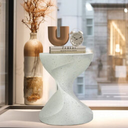 Fativo Unique Lightweight Concrete Accent Table Sofa Side Table Living Room Home Decor 50Cmh - thumbnail 8