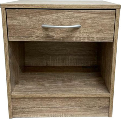 Spot On Dealz Bedside Cabinet Side Table Living Room Bed Side Tables End Small Cabinets Furniture Bedroom Nightstand Oak - image 1